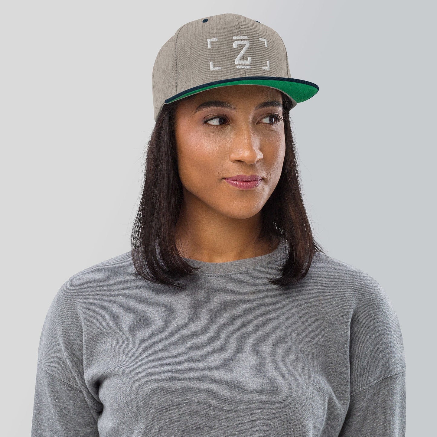 ZUPRAAVA BRAND VOL.1 HEATHER GREY/ NAVY UNISEX SNAPBACK CAP