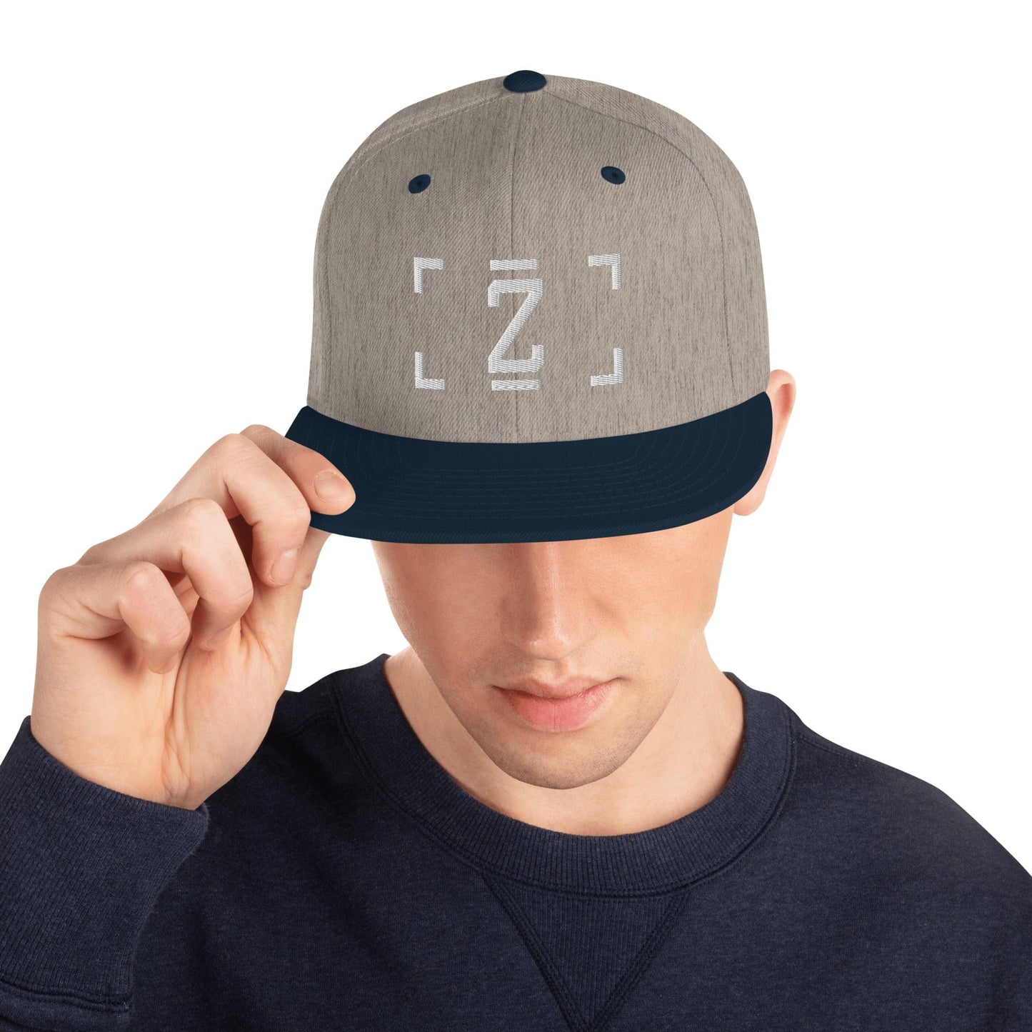 ZUPRAAVA BRAND VOL.1 HEATHER GREY/ NAVY UNISEX SNAPBACK CAP