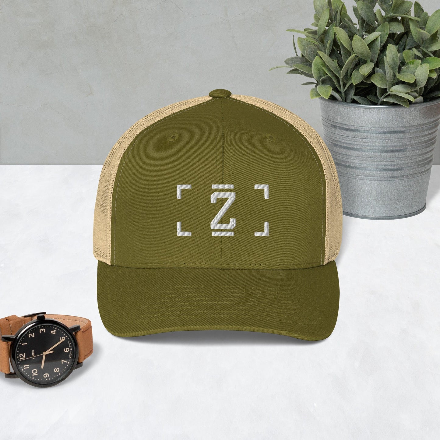 ZUPRAAVA BRAND VOL.1 MOSS/KHAKI UNISEX TRUCKER CAP