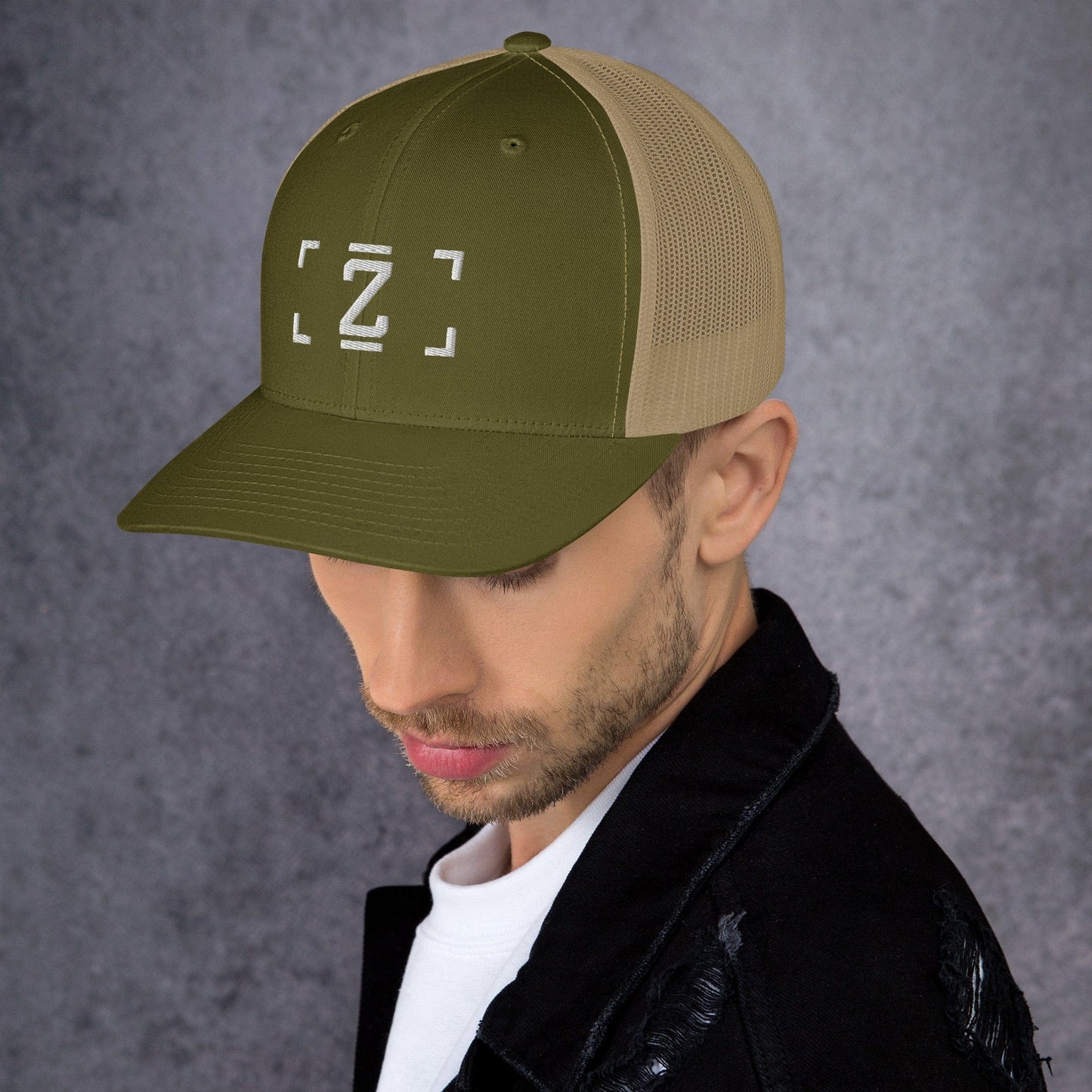 ZUPRAAVA BRAND VOL.1 MOSS/KHAKI UNISEX TRUCKER CAP