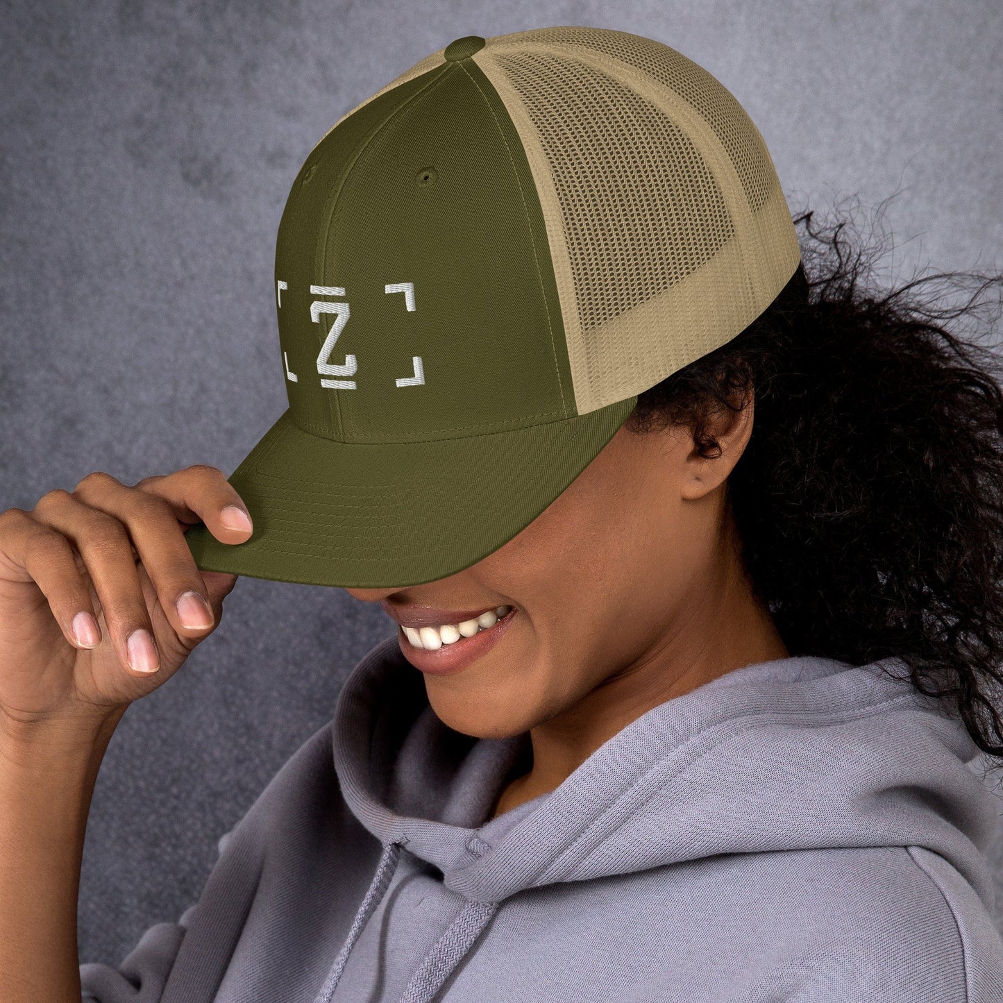 ZUPRAAVA BRAND VOL.1 MOSS/KHAKI UNISEX TRUCKER CAP